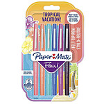 PAPER MATE Stylo feutre Flair TROPICAL VACATION, blister x6