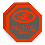 LM2 GROUP - STICK-6 - Deux autocollants dissuasifs vidéo surveillance pour portail