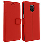 Avizar Housse Xiaomi Redmi Note 9S / 9 Pro / 9 Pro Max Étui Folio Porte carte - rouge