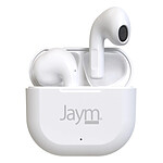 Jaym Écouteurs Sans Fil True Wireless TS-123B 5.0 avec Micro et Commandes Tactiles Blanc