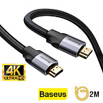 Baseus Câble HMDI vers HDMI 4K Haute Définition Nylon Tressé 2m  Noir