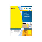 HERMA étiquettes SuperPrint, 105 x 148 mm, sans bord, jaune, 100 feuilles A4