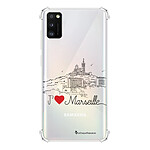 LaCoqueFrançaise Coque Samsung Galaxy A41 anti-choc souple angles renforcés transparente Motif J'aime Marseille