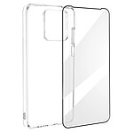 Bigben Coque pour Motorola Moto G84 Silicone Souple Verre Trempé Dureté 9H Transparent