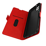 Avizar Étui Samsung A12 Porte-cartes Support vidéo Double Languette rouge