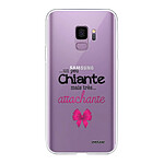 Evetane Coque Samsung Galaxy S9 360 intégrale transparente Motif Un peu chiante tres attachante Tendance