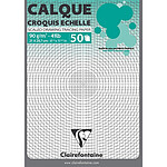 CLAIREFONTAINE Bloc 50 feuilles Calque Croquis Échelle 90/95g A4