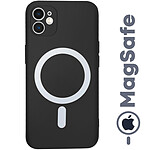 Avizar Coque MagSafe pour iPhone 11 Soft Touch Finition Mate Bords Surélevés Antichoc  noir