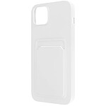 Avizar Coque pour iPhone 14 Plus Silicone Souple Porte-carte Fine Légère blanc
