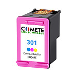 COMETE - HP 301 - 1 cartouche d'encre compatible avec HP 301 pour imprimante HP - Couleur - Marque française