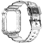 Avizar Bracelet pour Apple Watch Ultra 49mm Silicone Bumper Ajustable  Transparent