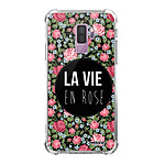Evetane Coque Samsung Galaxy S9 Plus anti-choc souple angles renforcés transparente Motif La Vie en Rose
