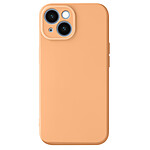 Avizar Coque Silicone pour iPhone 15 Caméra Protégée Doux au Toucher  Orange