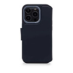 Decoded Folio Détachable Compatible avec le MagSafe en cuir pour iPhone 14 Pro Bleu