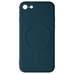 Avizar Coque Magsafe iPhone 8 et iPhone SE 2020, 2022 Silicone Souple Intérieur Soft-touch Mag Cover  bleu nuit