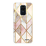 Evetane Coque Xiaomi Redmi Note 9 360 intégrale transparente Motif Marbre Rose Losange Tendance