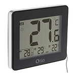Otio - Thermomètre intérieur / Extérieur filaire Noir