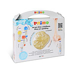 PRIMO Slime-lab Assortiment de 3 colles à l'eau colorées en flacon 240 ml, 1 activateur pour Slime, 1 nacré 240 ml