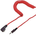 KAISER CABLE SYNCHRO FLASH 10 m, prise PC/Jack 6,35mm, rouge - KAI1409