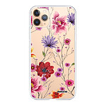 Evetane Coque iPhone 11 Pro Max silicone transparente Motif Fleurs Multicolores ultra resistant