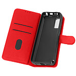 Avizar Étui Xiaomi Redmi Note 10 Pro Protection Porte-carte Fonction Support rouge