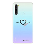 LaCoqueFrançaise Coque Xiaomi Redmi Note 8 T 360 intégrale transparente Motif Coeur Noir Amour Tendance