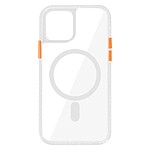 Avizar Coque pour iPhone 12 / 12 Pro Magsafe Antichoc Cercle magnétique Orange