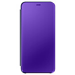 Avizar Housse Oppo Find X3 Lite Clapet translucide Miroir Support Vidéo violet