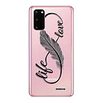 Evetane Coque Samsung Galaxy S20 360 intégrale transparente Motif Love Life Tendance