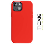 Moxie Coque pour iPhone 15 Semi-rigide Intérieur Microfibre Bords Surélevés Rouge
