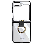 Avizar Coque anneau pour Samsung Galaxy Z Flip 5 Polycarbonate  Noir