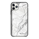 LaCoqueFrançaise Coque iPhone 11 Pro effet cuir grainé noir Marbre gris Design