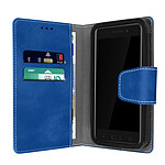 Avizar Housse pour Smartphone 4.5 à 5 pouces Universelle Porte-cartes Fonction slide  bleu