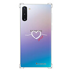 LaCoqueFrançaise Coque Samsung Galaxy Note 10 anti-choc souple angles renforcés transparente Motif Coeur Blanc Amour