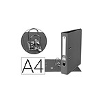 LIDERPAPEL Classeur levier a4 documenta carton rembordé 1,9mm dos 52mm rado métallique coloris gris