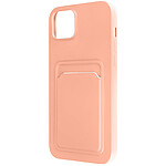 Avizar Coque pour iPhone 14 Silicone Souple Porte-carte Fine Légère  rose