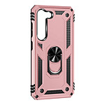 Avizar Coque pour Samsung Galaxy S23 Rigide Bague Support  Rose champagne