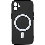 Avizar Coque MagSafe pour iPhone 12 Soft Touch Finition Mate Bords Surélevés  noir