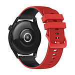 Avizar Bracelet pour Huawei Watch GT3 46mm Silicone BiColore Texturé Rouge / Noir