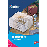 APLI Etui 1300 Étiquettes Laser/Copieur, 21,2mm x 38,1mm, Or