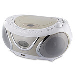Metronic 477116 - Lecteur CD Casual MP3 avec port USB, FM - blanc et beige