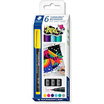 STAEDTLER Marqueur permanent 318F Lumocolor, étui de 6