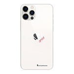 LaCoqueFrançaise Coque iPhone 12/12 Pro silicone transparente Motif Coeur Blanc Amour ultra resistant