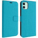 Avizar Housse Apple iPhone 11 Étui Porte carte Support Vidéo Vintage Bleu turquoise