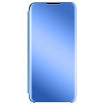 Avizar Housse Xiaomi Redmi Note 10 et Note 10s Clapet translucide Miroir Support Bleu