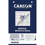CANSON Bloc de fiches BRISTOL Sketch & Notes, 125 x 200 mm