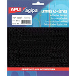 AGIPA pochette 455 lettres + chiffres Adhésifs 8 mm Noir 8mm