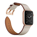 Avizar Bracelet pour Apple Watch 41mm et 40mm et 38 mm Cuir véritable  Beige