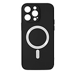 Avizar Coque pour iPhone 14 Pro Compatible Magsafe Semi Rigide Soft-Touch  Noir
