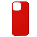 Avizar Coque pour iPhone 14 Pro Silicone Semi-rigide Finition Soft-touch Fine  rouge